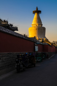 北京妙应寺白塔夕照