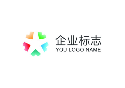 彩色五角星logo