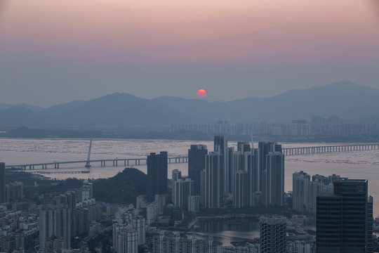 深圳湾日出