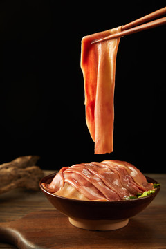 火锅涮菜猪腰片