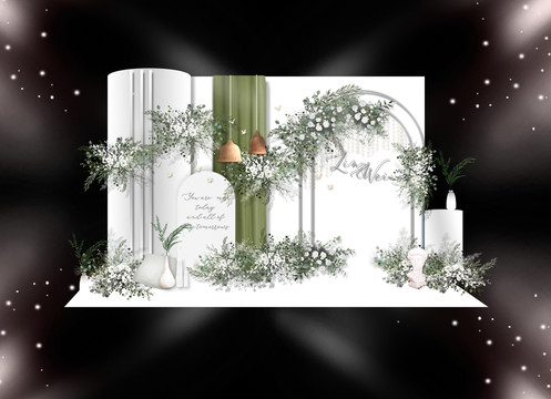白綠婚禮留影區(qū)