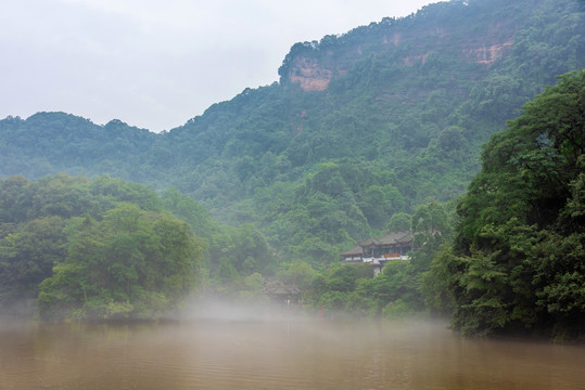 中国四川成都青城山月城湖