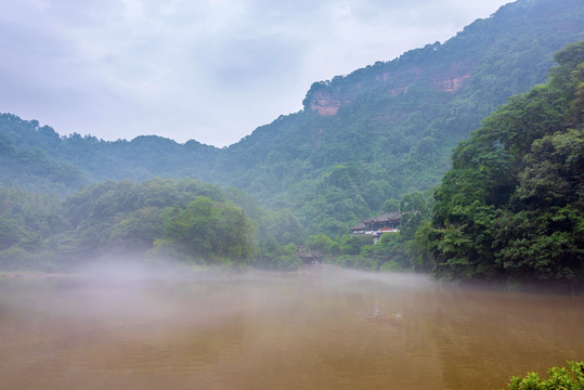 中国四川成都青城山月城湖