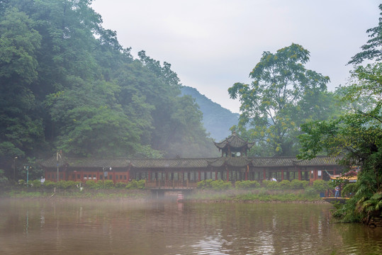 中国四川成都青城山月城湖