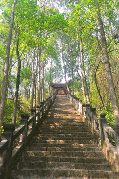 成都云顶石城陡峭石梯