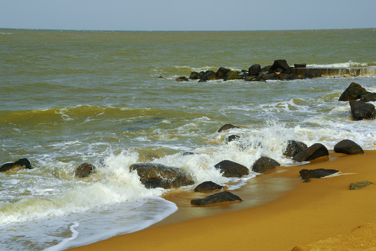 海洋海浪沙滩礁石