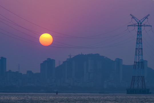 厦门海湾日落