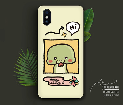 卡通12生肖系列插畫蛇