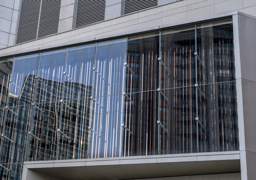 现代建筑大型落地玻璃窗