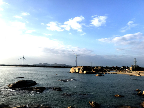 海边电力风车