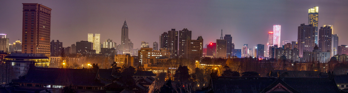 超广角南京夜景