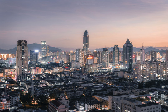 温州城市风景夜景