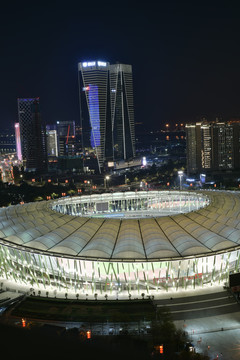 深圳宝安城市风光夜景