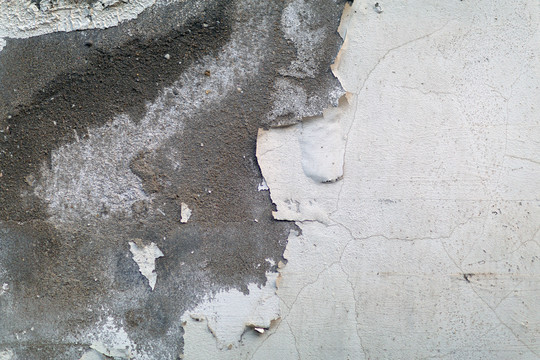 裂开的石灰水泥墙