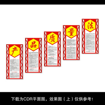 产品质量法楼梯文化墙