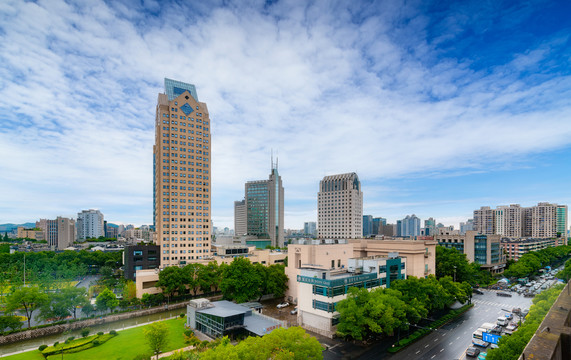 杭州西湖区城市风光