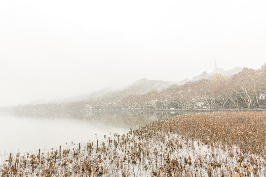 杭州西湖雪景冬景