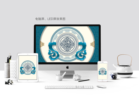 蒙古族風(fēng)格花紋底紋LED屏