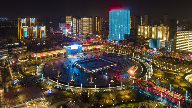 山西运城南风广场夜景