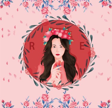玫瑰仙子插畫