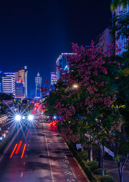 杭州凤起路立交城市街景