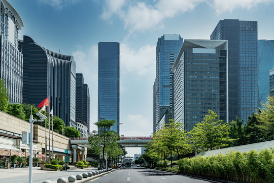 深圳现代建筑街道街景