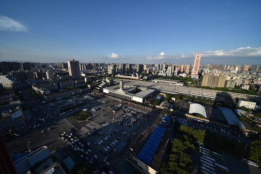 长沙火车站城市建筑风光