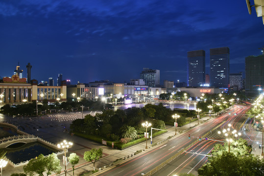 南昌八一广场城市风光夜景