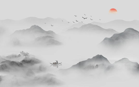 水墨山水畫