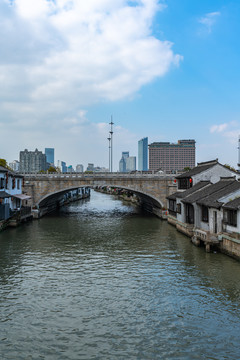 无锡南长街清名桥古运河景观