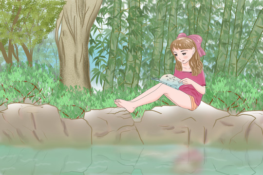 讀書插畫