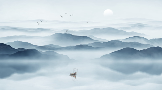 新中式山水畫