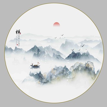 禅意山水画