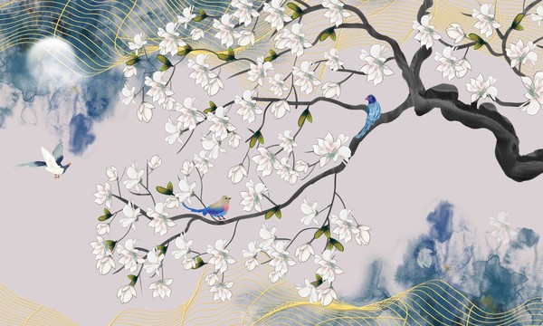 花鳥背景墻