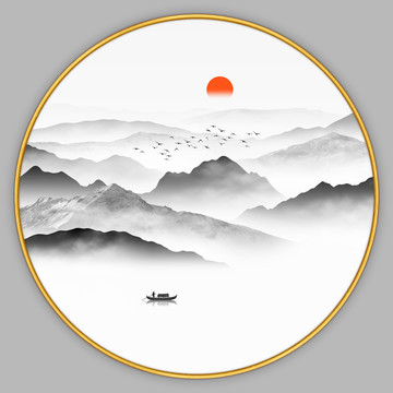 禅意山水画