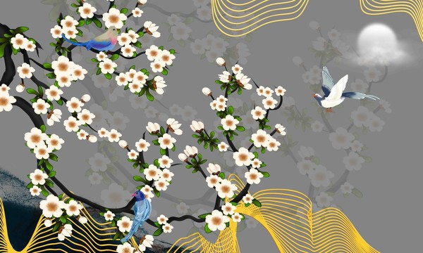 花鳥背景墻