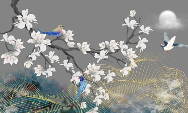 花鳥背景墻