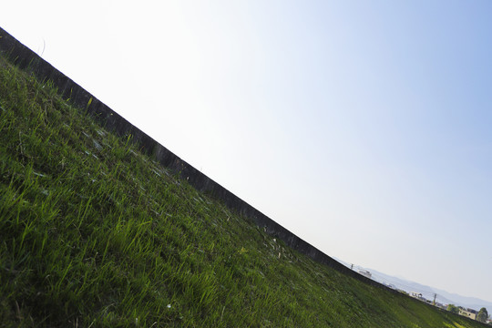 河堤草地