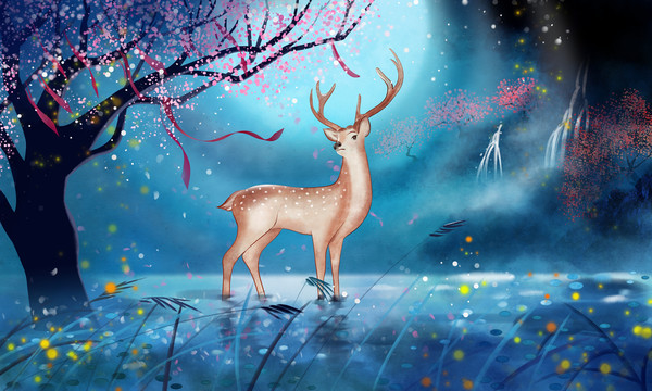 鹿插畫(huà)