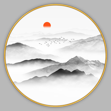 山水裝飾畫(huà)
