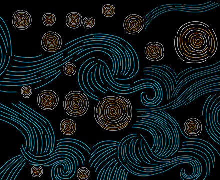 星空燈飾畫