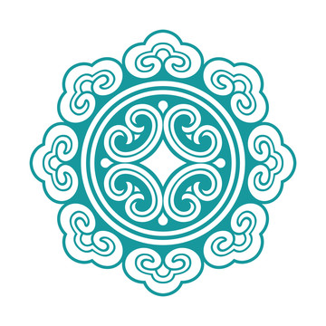 超高清蒙古元素花紋
