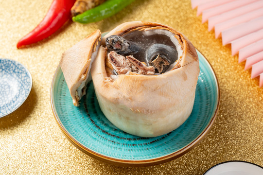 泰国椰青竹丝鸡汤