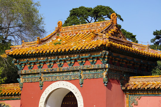 沈阳北陵清昭陵的古建筑西红门