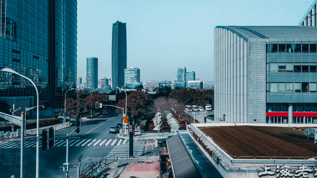 陆家嘴建筑航拍