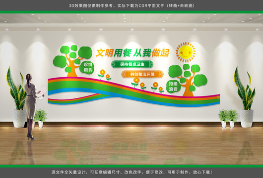 學(xué)校食堂文化墻