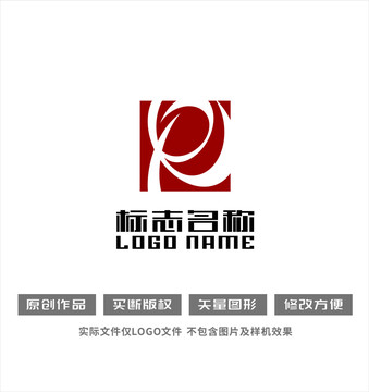 PR字母RP标志印章logo