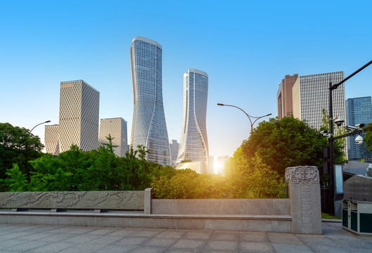 杭州金融中心的摩天大楼