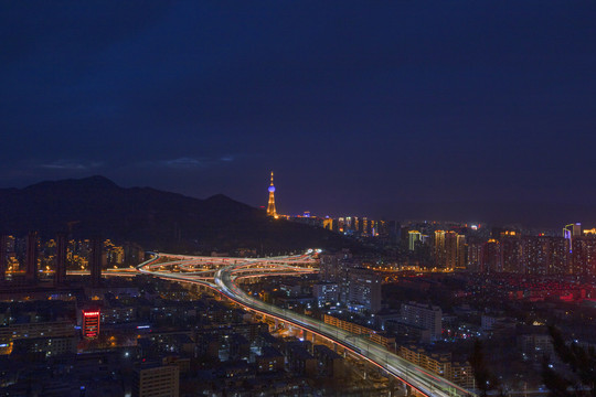 西宁夜景立交桥