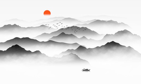 禪意水墨山水